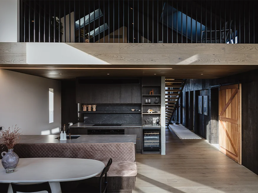 The kitchen of Design Builders’ new build by Lake Taupō.