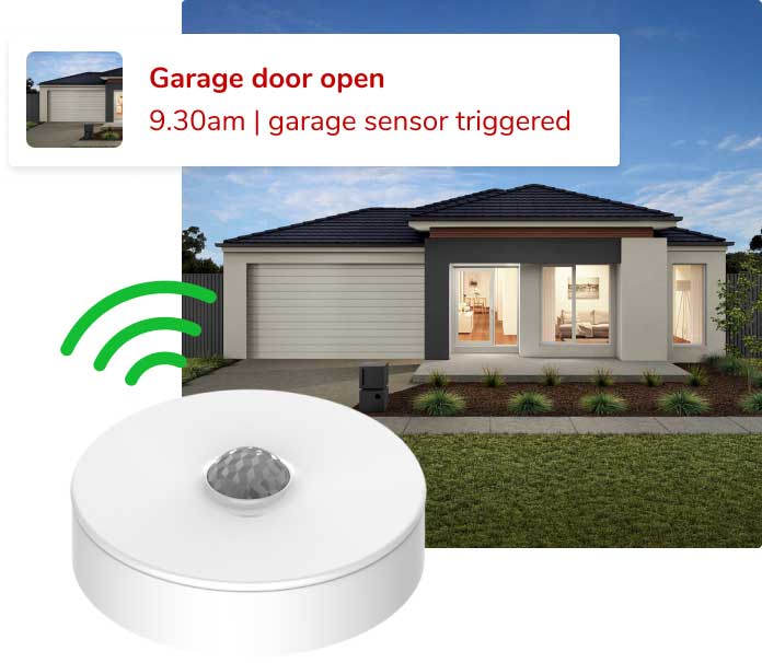garage door sensor triggered