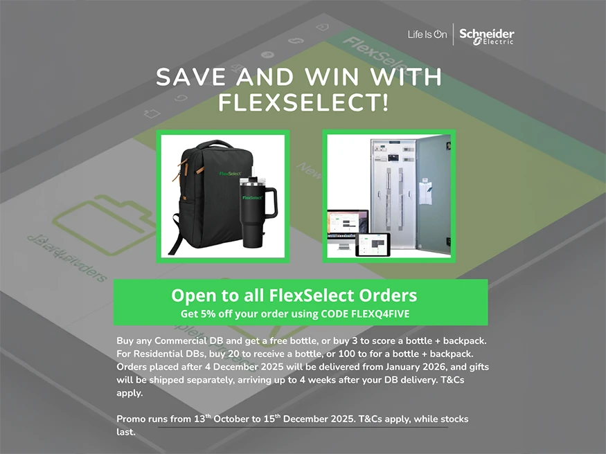 A poster promoting the national FlexSelect offer from Clipsal.