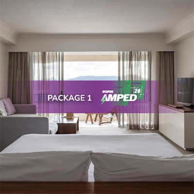 AMPED26 Package 1 room at the Reef View Hotel.