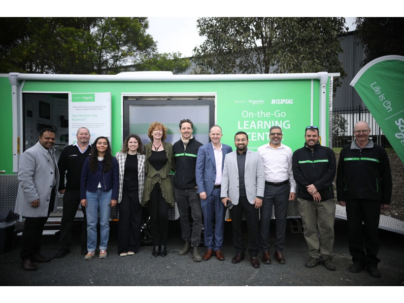 Clipsal's On-the-Go learning centre team