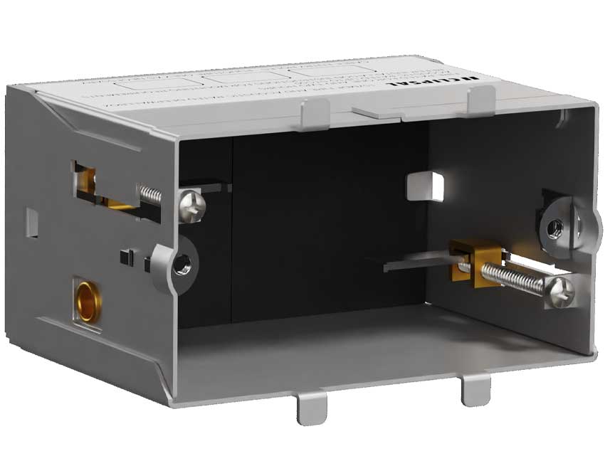 Wall box angled view