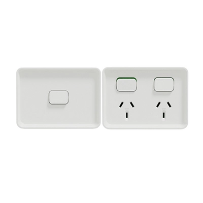 Iconic Outdoor Extra White switch and power points