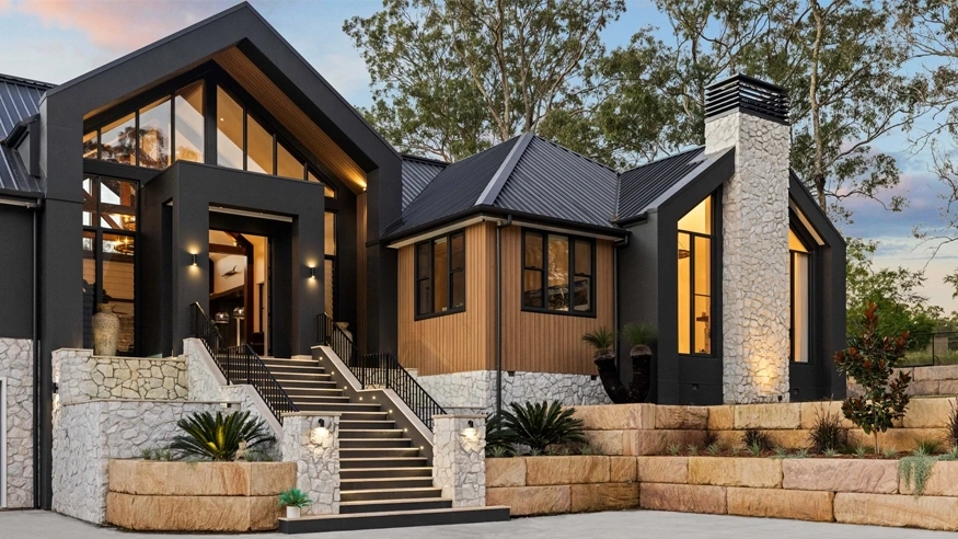 A vintage retro style modern home