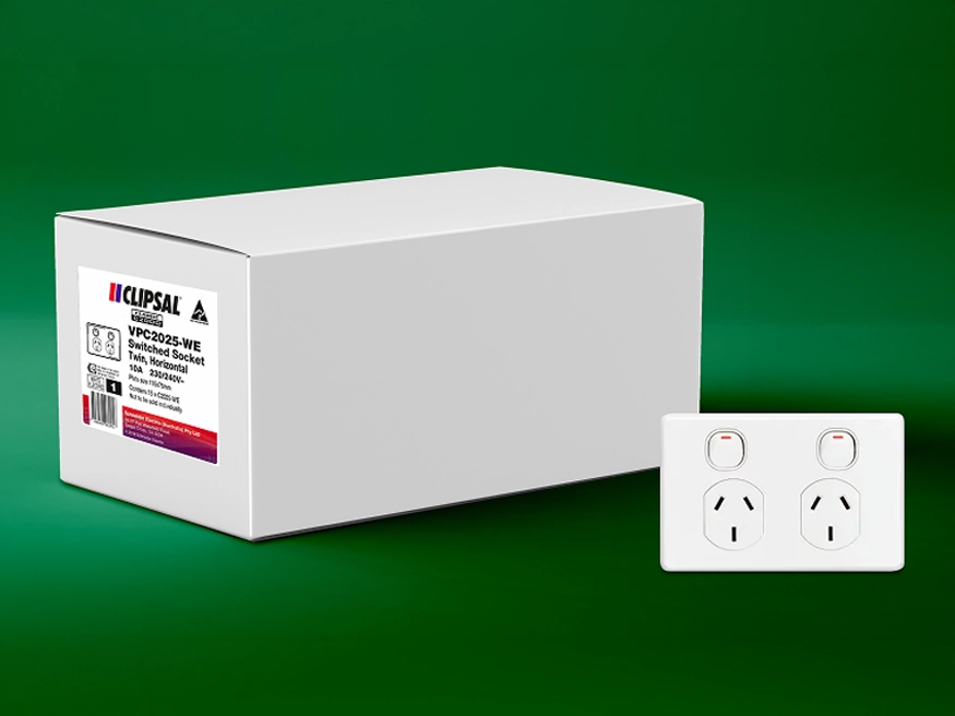 Clipsal C2000 Series switches and sockets value pack Please align image right.
