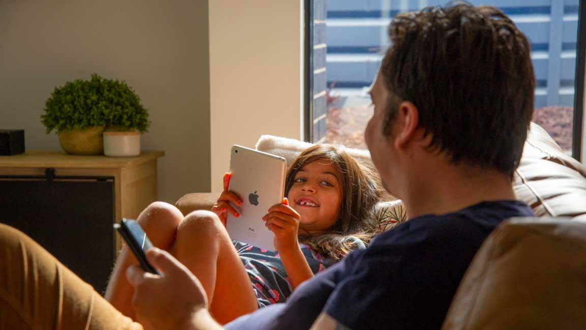 Family on technology