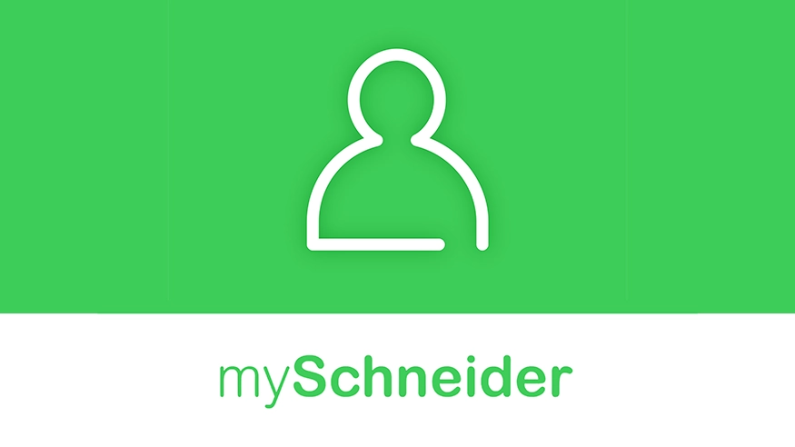 mySchneider mobile application user interface