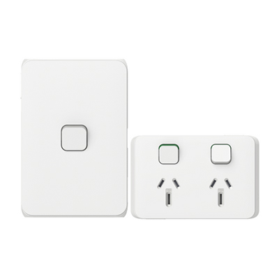 Clipsal Iconic Switches and Power Points Slim Sleek Clean Design