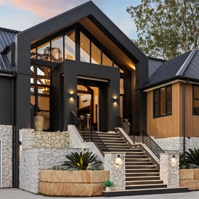 A vintage retro style modern home