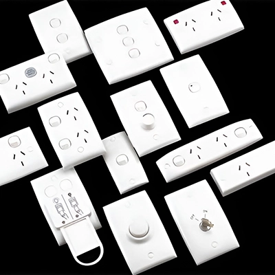 Clipsal Standard Series switches and sockets.