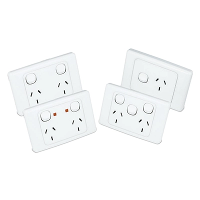 Clipsal 2000 Series switches and sockets.