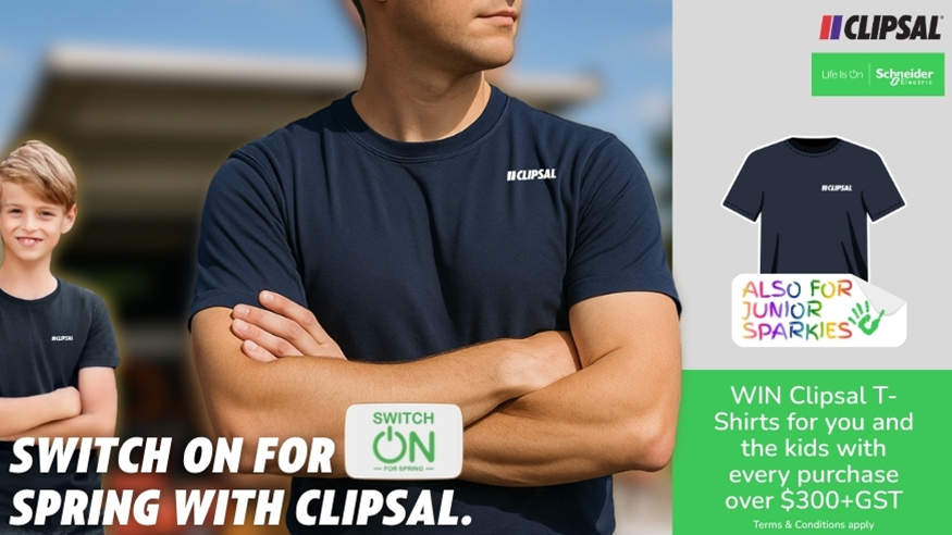 Promotional image for Clipsal September T-Shirt Promo