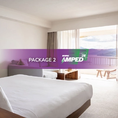 AMPED26 Package 2 room at the Reef View Hotel.