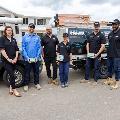 The crew of Polar Industries Electrical and Air Conditioning.