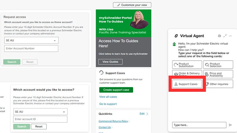 Pacific live chat support cases