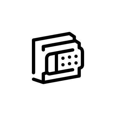 An icon of a smart home controller device from a top three-quarters view.